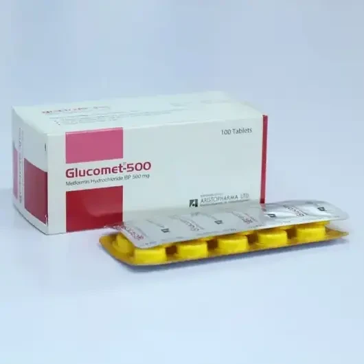 Pack Image: Glucomet 500 mg Tablet (10 x 10)