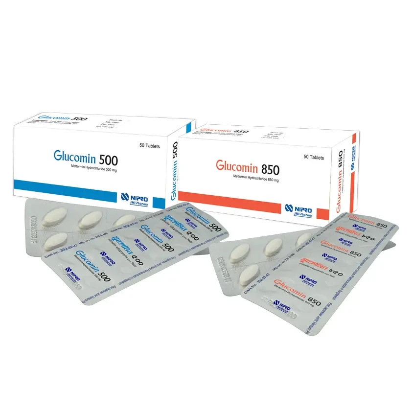 Pack Image: Glucomin 850 mg Tablet (5 x 10)