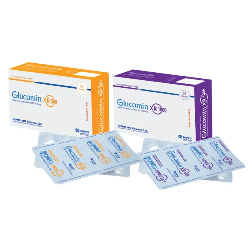 Pack Image: Glucomin XR 500 mg Tablet (5 x 8)