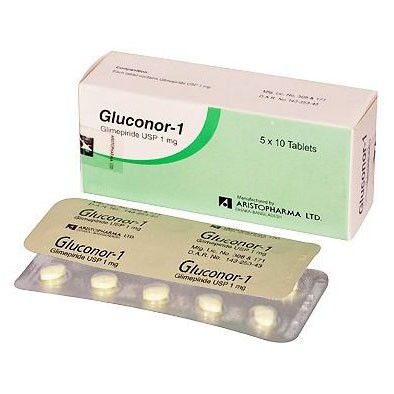 Pack Image: Gluconor 1 mg Tablet (5 x 10)