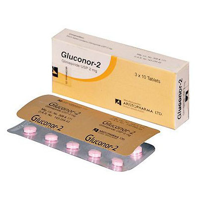 Pack Image: Gluconor 2 mg Tablet (3 x 10)