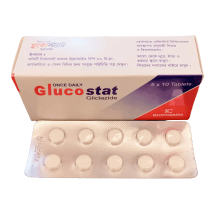 Pack Image: Glucostat 80 mg Tablet (5 x 10)