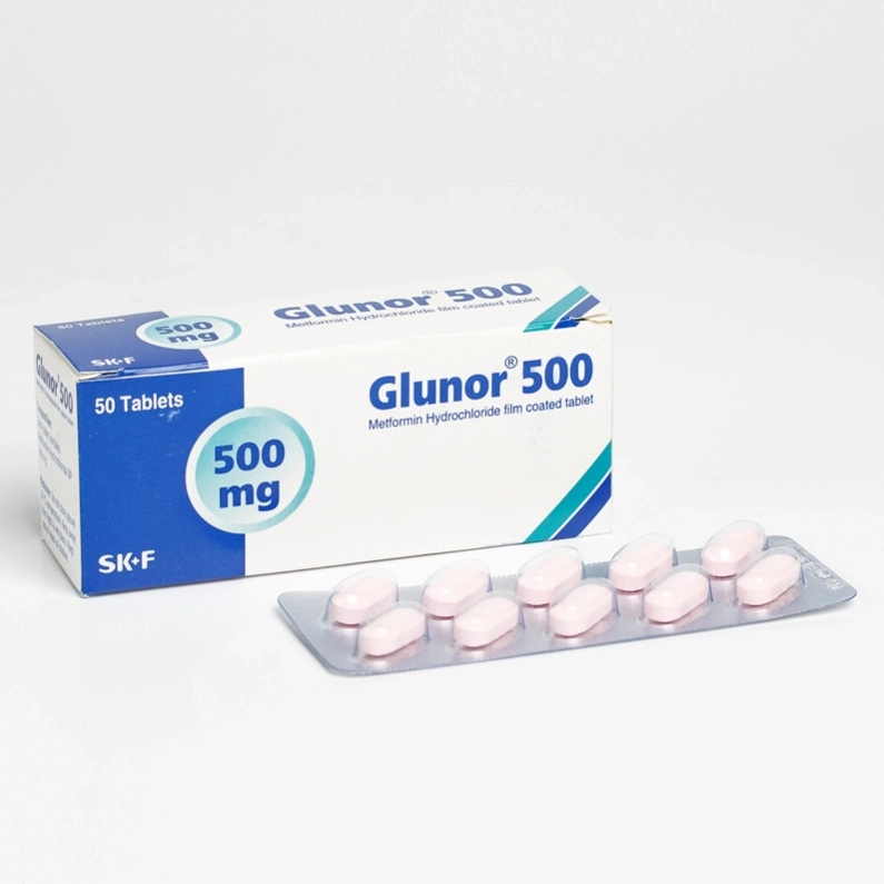 Pack Image: Glunor 500 mg Tablet (5 x 10)