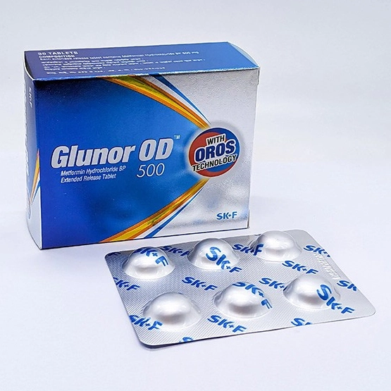 Pack Image: Glunor OD 500 mg OROS Tablet (3 x 10)