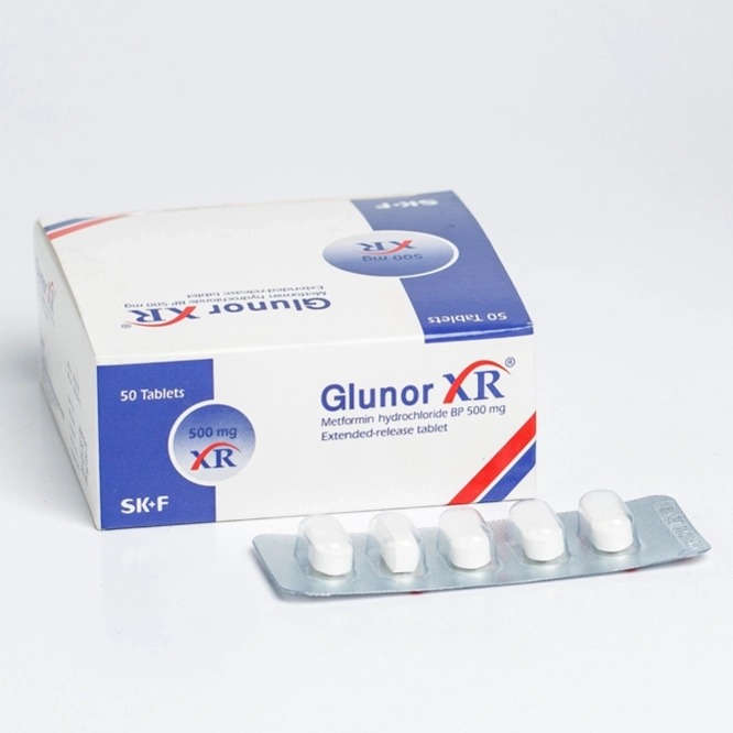 Pack Image: Glunor XR 500 mg Tablet (10 x 5)