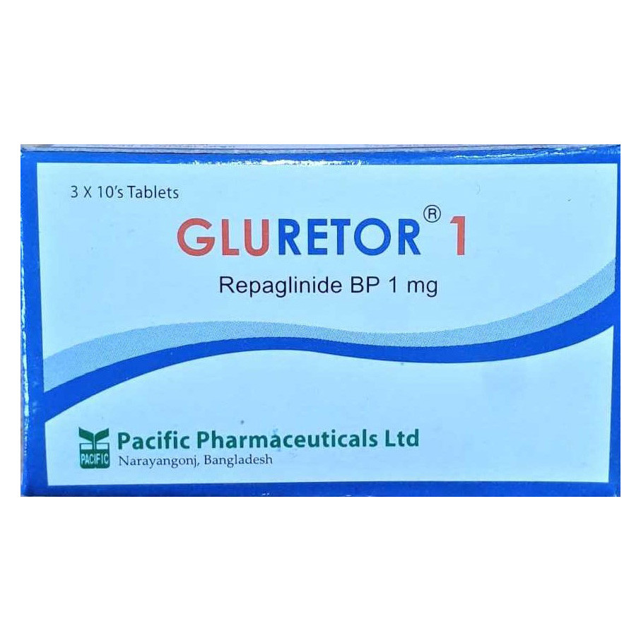 Pack Image: Gluretor 1 mg Tablet (3 x 10)