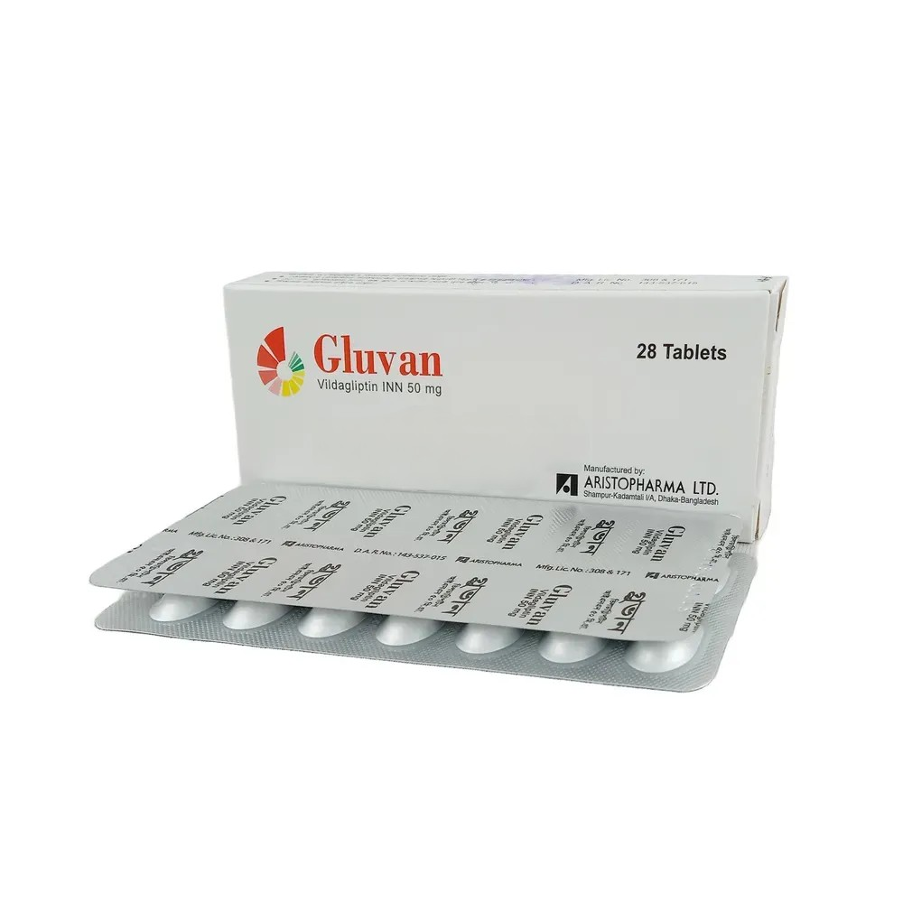 Pack Image: Gluvan 50 mg Tablet (2 x 14)