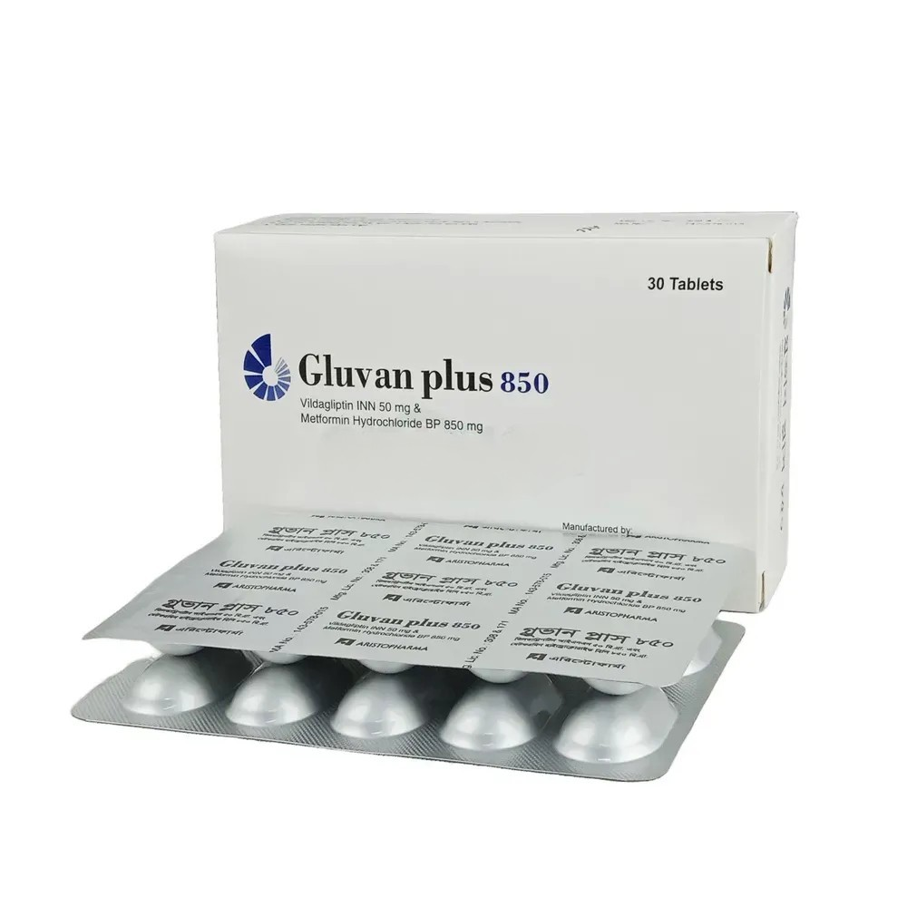 Pack Image: Gluvan Plus 50 mg Tablet (3 x 10)