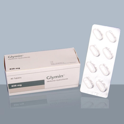 Pack Image: Glymin 850 mg Tablet (5 x 8)