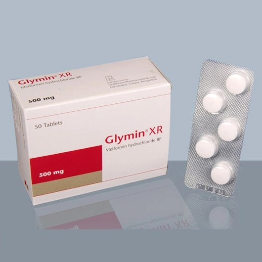 Pack Image: Glymin XR 500 mg Tablet (10 x 5)