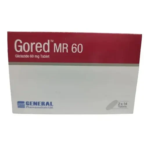 Pack Image: Gored MR 60 mg Tablet (2 x 14)