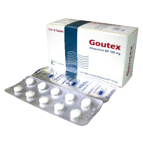 Pack Image: Goutex 100 mg Tablet (10 x 10)