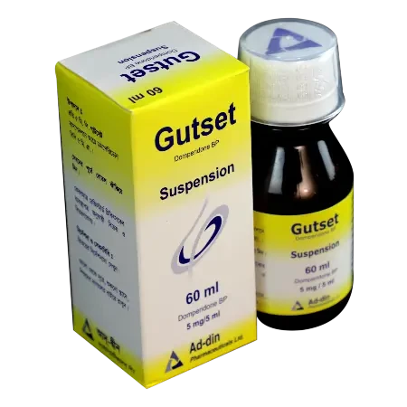 Pack Image: Gutset 5 mg Suspension (60 ml bottle)