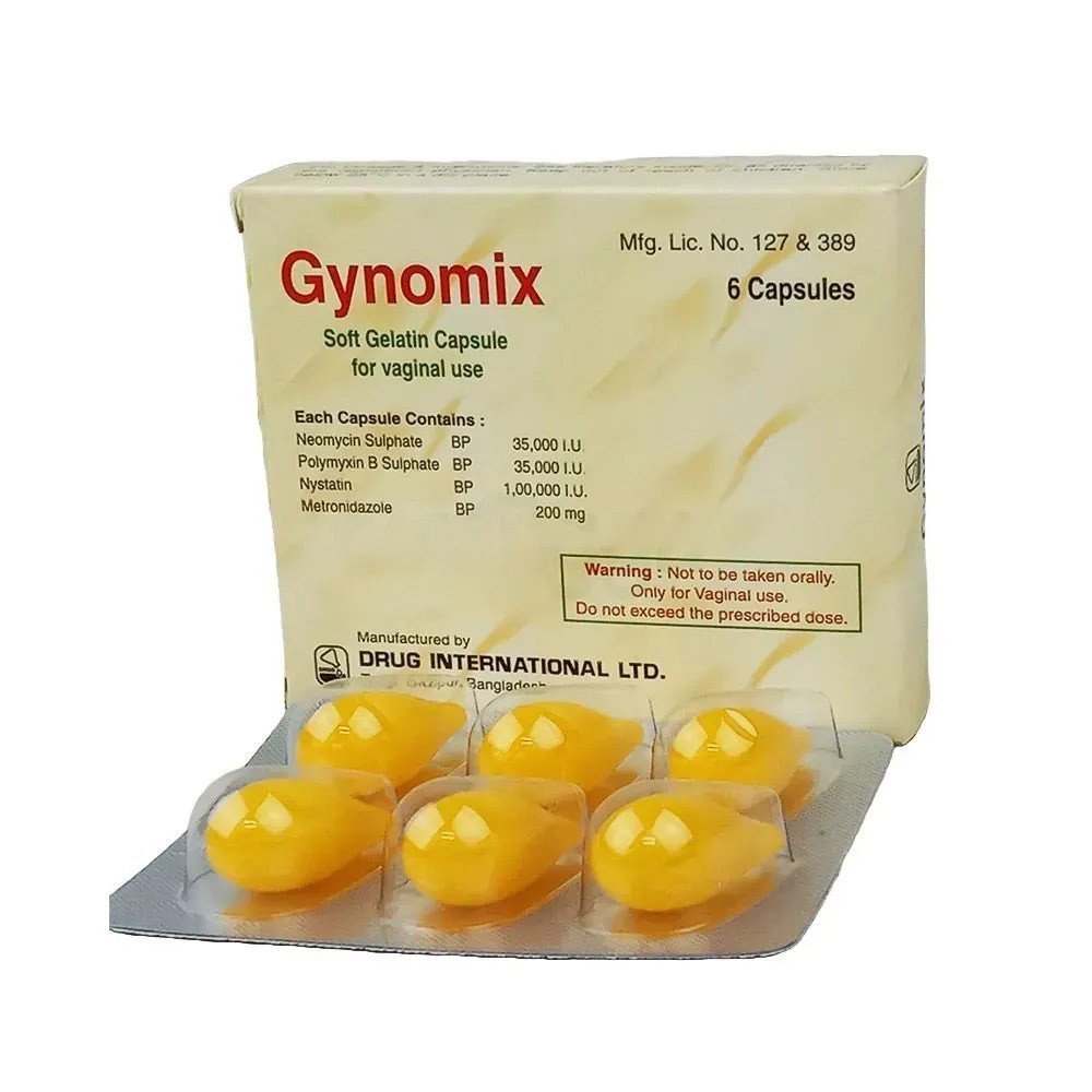 Pack Image: Gynomix Vaginal Suppository (1 x 6)