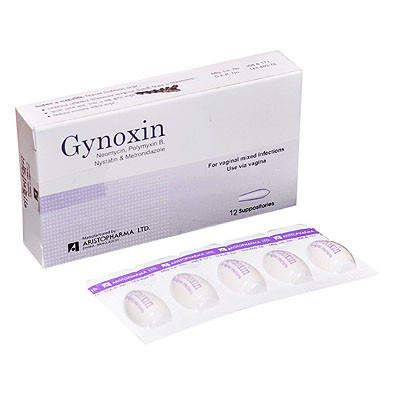 Pack Image: Gynoxin  Vaginal Suppository (2 x 6)