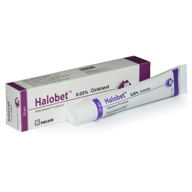 Pack Image: Halobet 0.05% Ointment (20 gm tube)