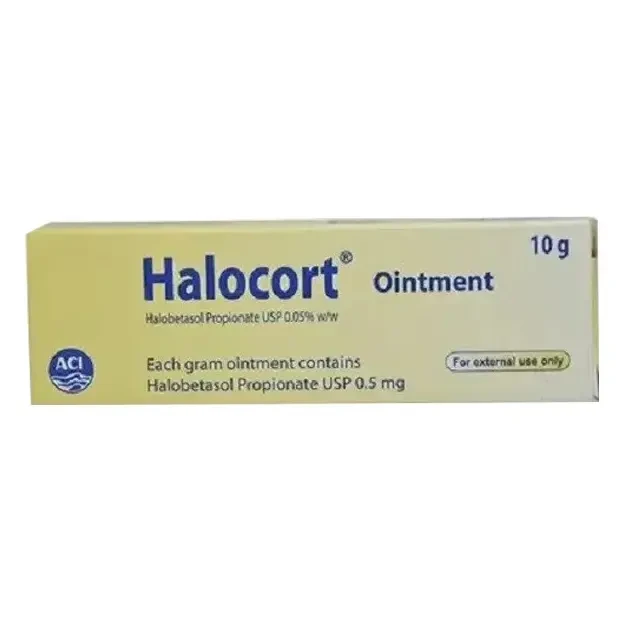 Pack Image: Halocort 0.05% Ointment (10 gm tube)
