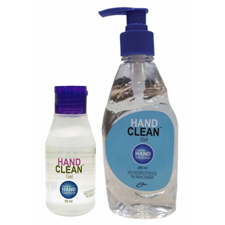 Pack Image: HandClean 66.5% 3.5% Hand Rub (50 ml bottle)