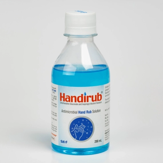 Pack Image: Handirub 0.5% 70% Hand Rub (200 ml bottle)