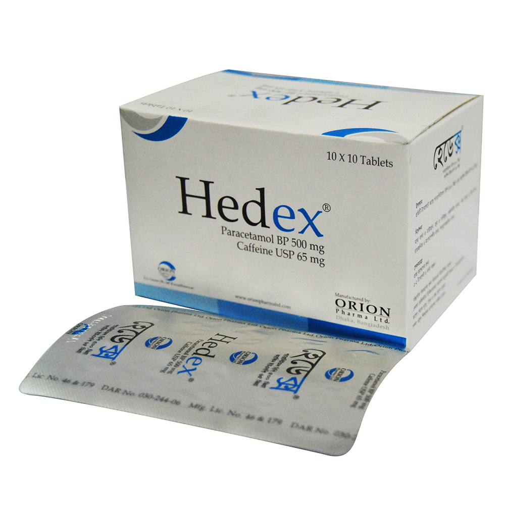 Pack Image: Hedex 500 mg Tablet (10 x 10)