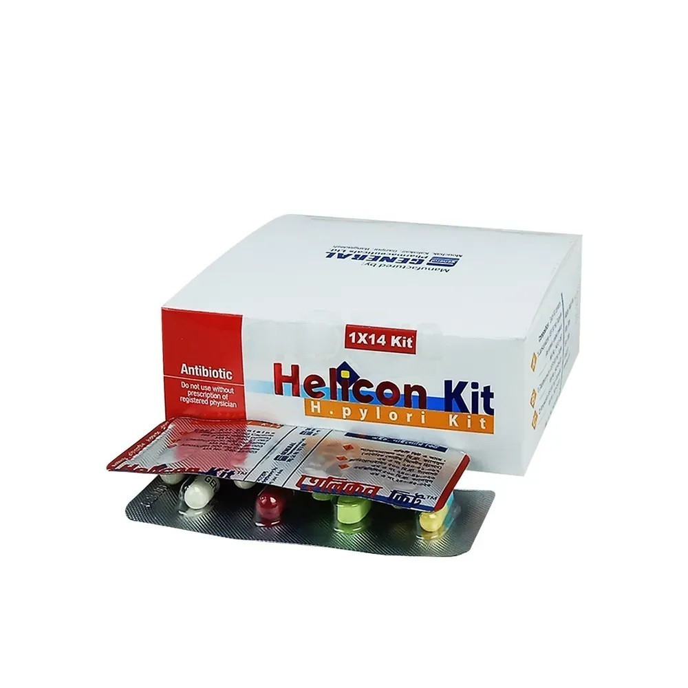Pack Image: Helicon Kit 30 mg Tablet (4 tablet strip)