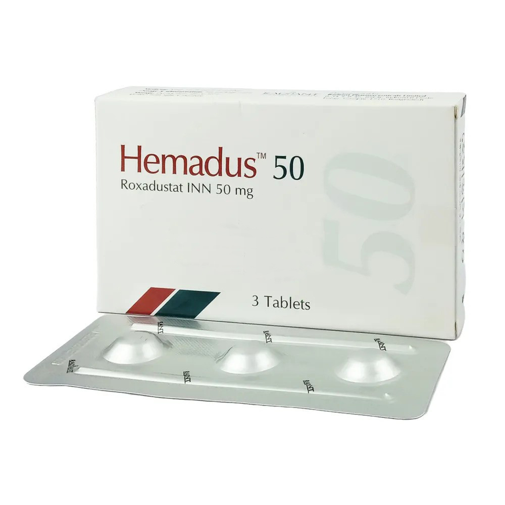 Pack Image: Hemadus 50 mg Tablet (1 x 3)