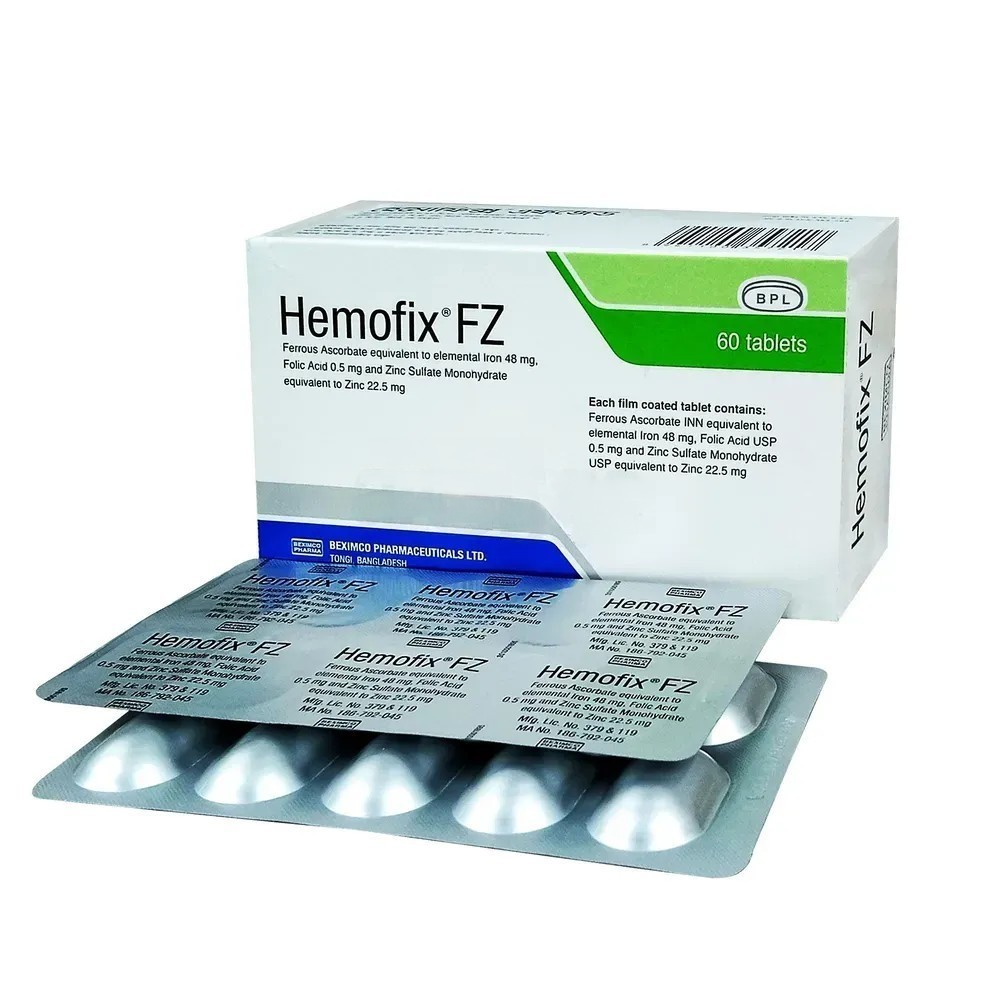 Pack Image: Hemofix FZ 48 mg Tablet (6 x 10)
