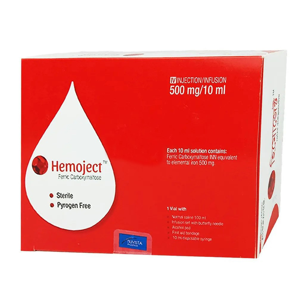 Pack Image: Hemoject 500 mg Injection (10 ml vial)