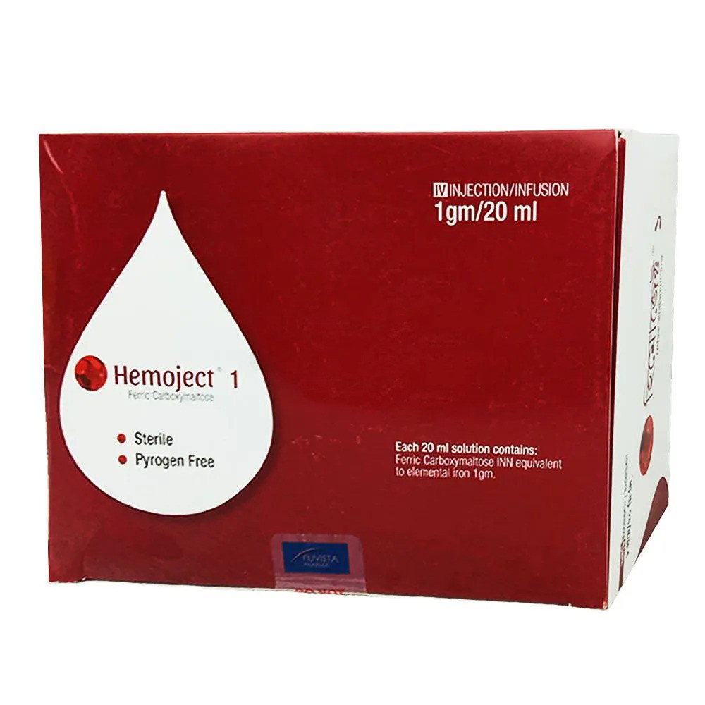 Pack Image: Hemoject 1 gm Injection (20 ml vial)