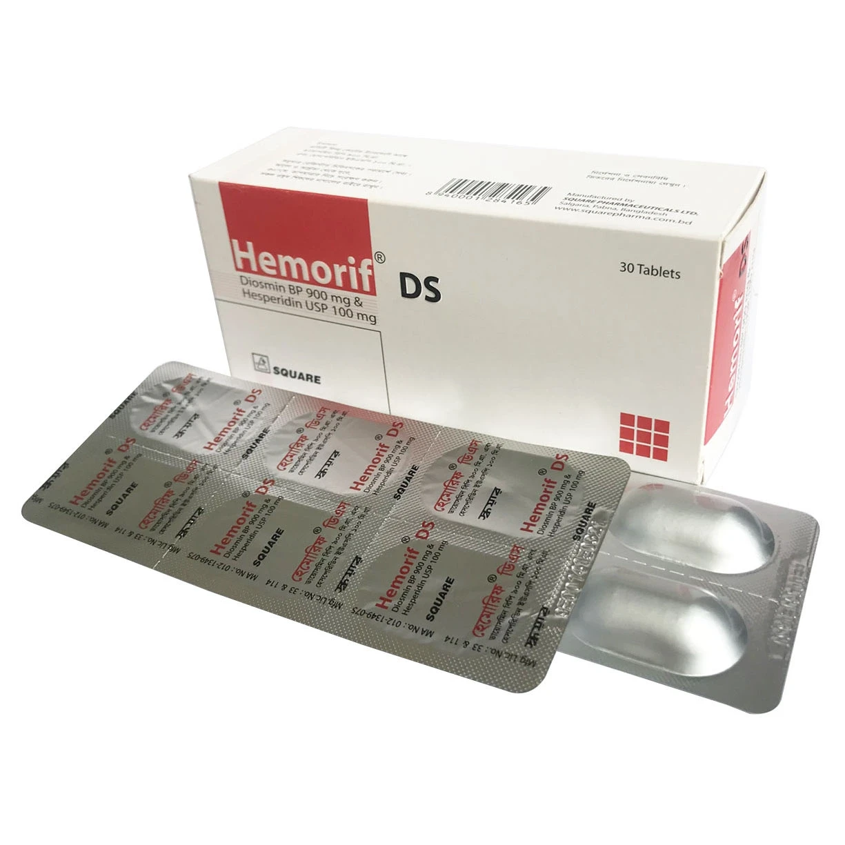 Pack Image: Hemorif DS 900 mg Tablet (5 x 6)