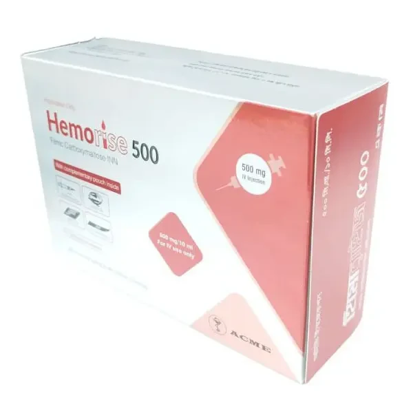 Pack Image: Hemorise 500 mg Injection (10 ml vial)