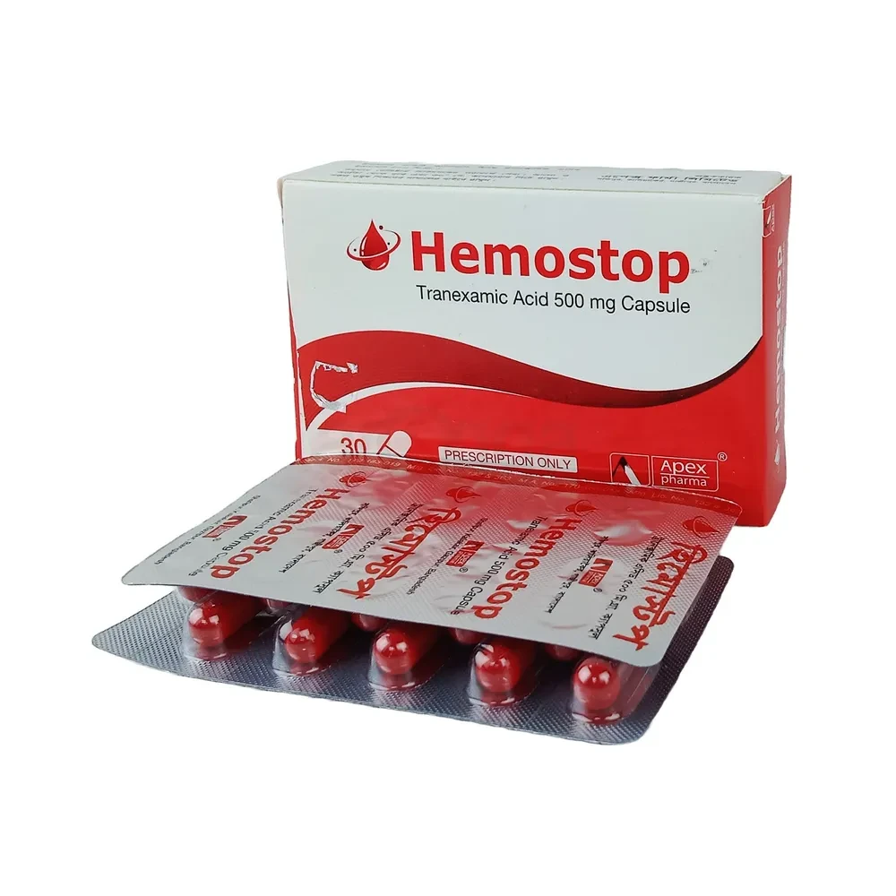 Pack Image: Hemostop 500 mg Capsule (3 x 10)