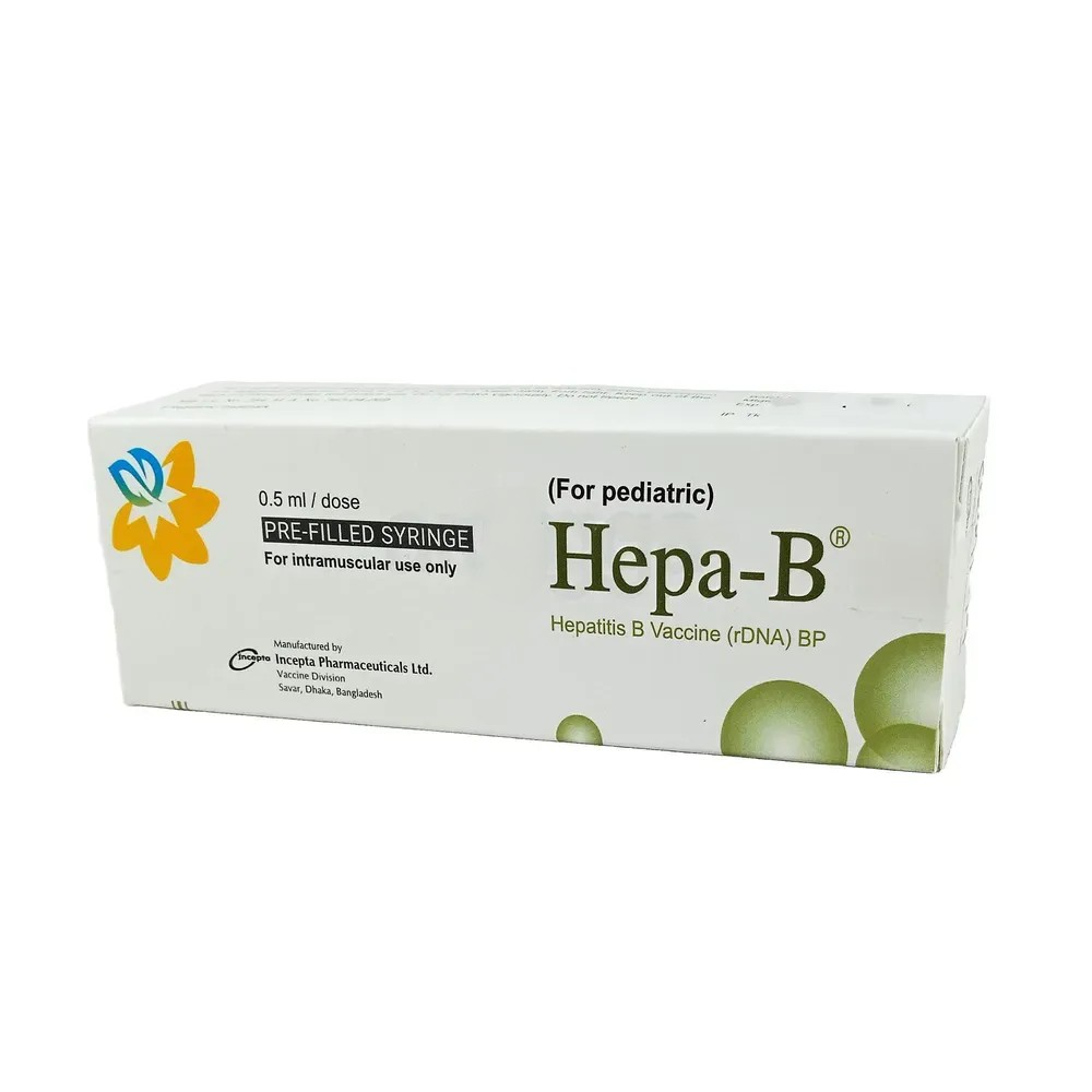 Pack Image: Hepa-B 10 mcg Injection (0.5 ml pre-filled syringe)