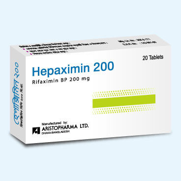 Pack Image: Hepaximin 200 mg Tablet (2 x 10)