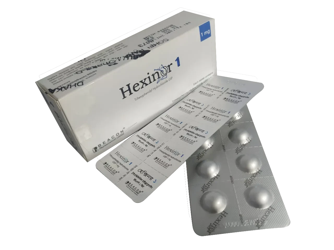 Pack Image: Hexinor 1 mg Tablet (6 x 10)