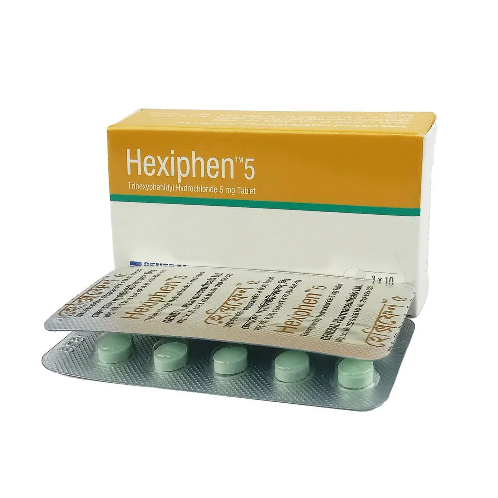 Pack Image: Hexiphen 5 mg Tablet (3 x 10)