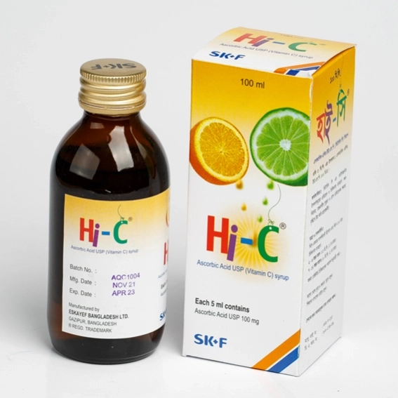 Pack Image: Hi-C 100 mg Syrup (100 ml bottle)