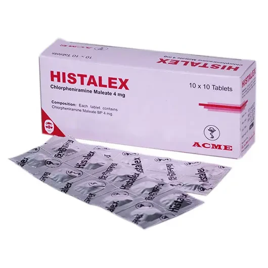 Pack Image: Histalex 4 mg Tablet (10 x 10)