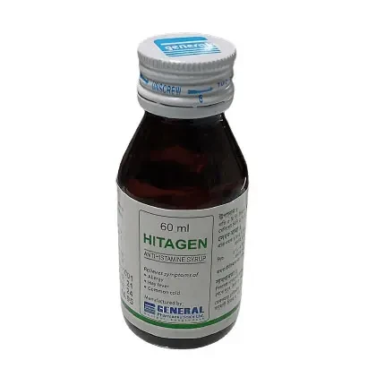 Pack Image: Hitagen 2 mg Syrup (100 ml bottle)