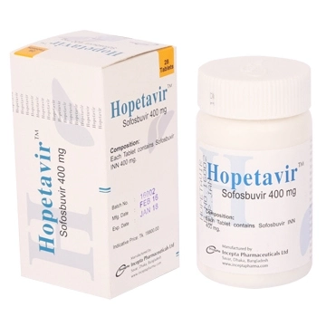 Pack Image: Hopetavir 400 mg Tablet (1 x 28)