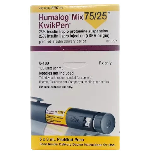 Pack Image: Humalog Mix 75% 25% Injection (3 ml KwikPen)