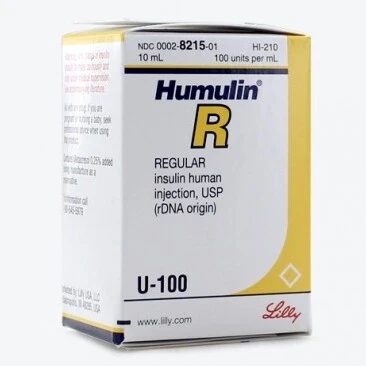 Pack Image: Humulin R 100 IU Injection (10 ml vial)
