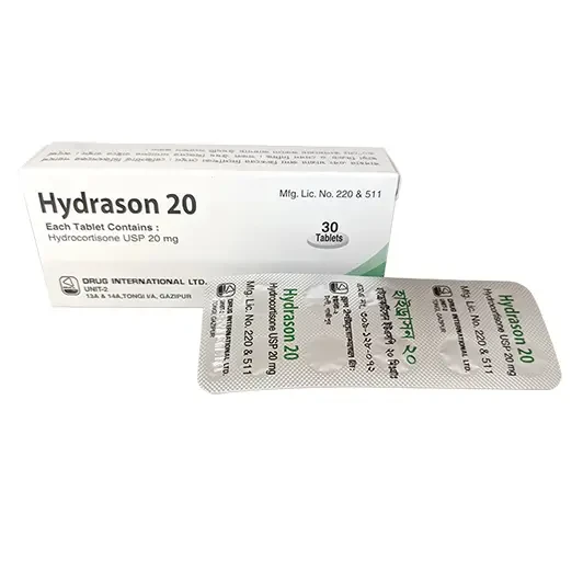 Pack Image: Hydrason 20 mg Tablet (3 x 10)