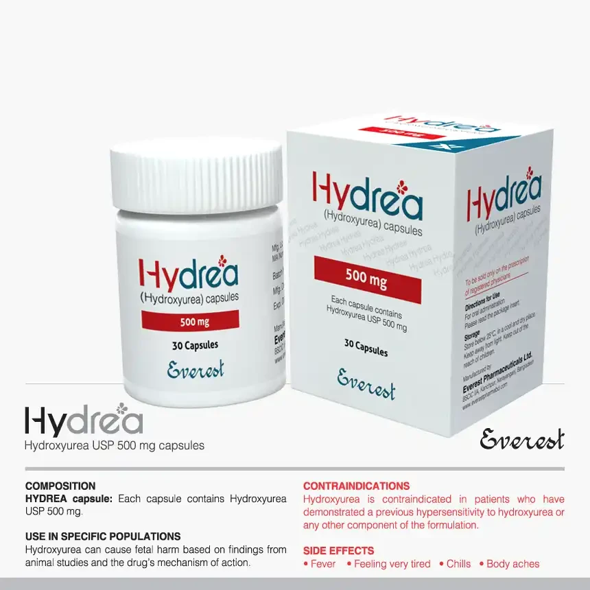 Pack Image: Hydrea 500 mg Capsule (1 x 30)