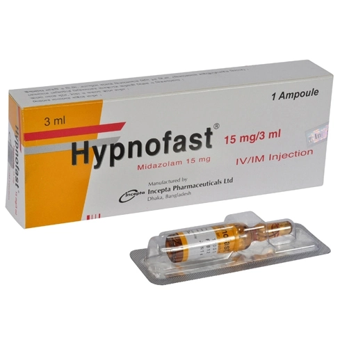 Pack Image: Hypnofast 15 mg Injection (3 ml ampoule)