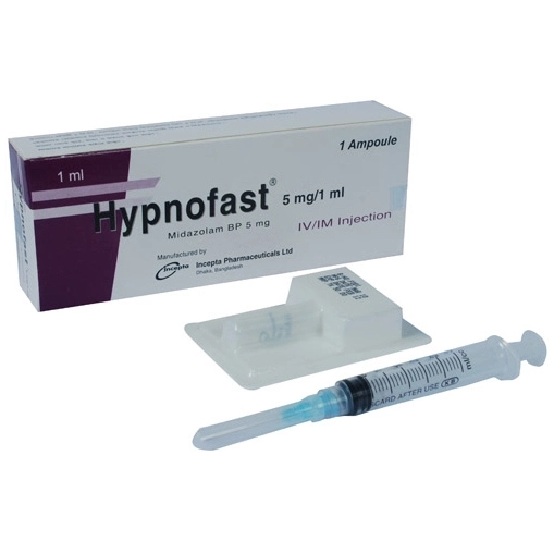 Pack Image: Hypnofast 5 mg Injection (1 ml ampoule)