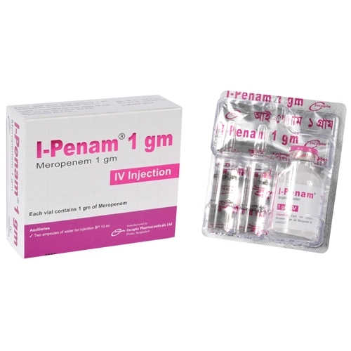 Pack Image: I-Penam 1 gm Injection (1 gm vial)