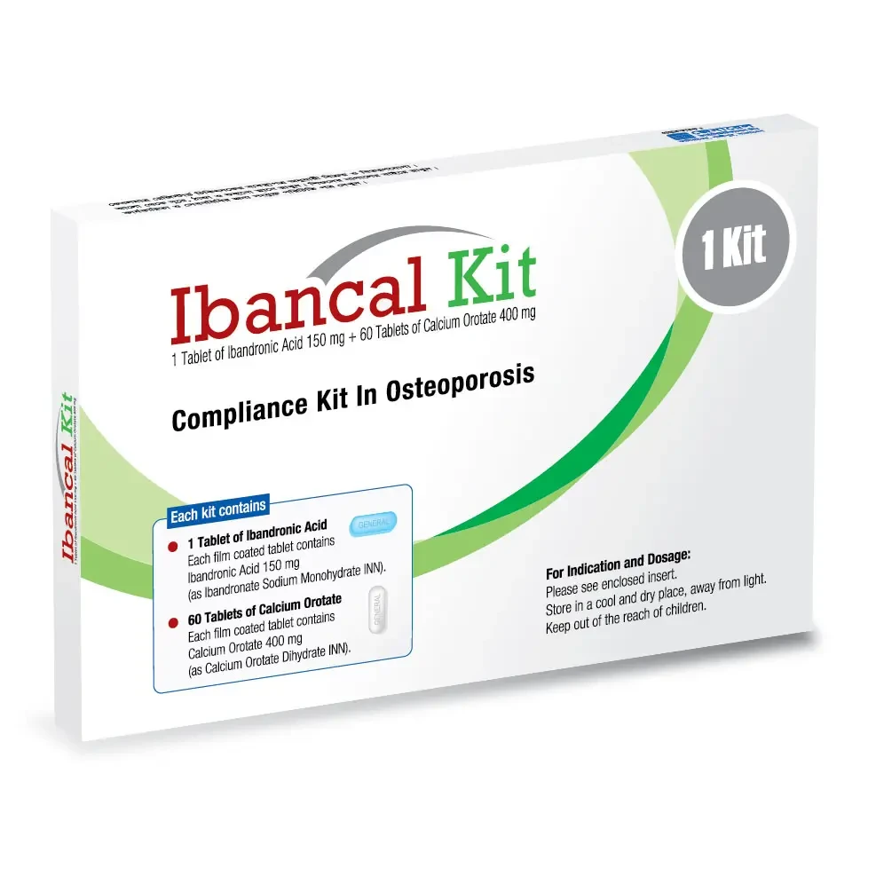Pack Image: Ibancal kit 150 mg Tablet ((1 & 60) tablet kit)
