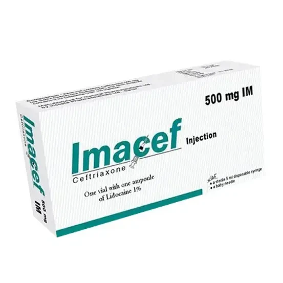 Pack Image: Imacef 500 mg Injection (500 mg vial)