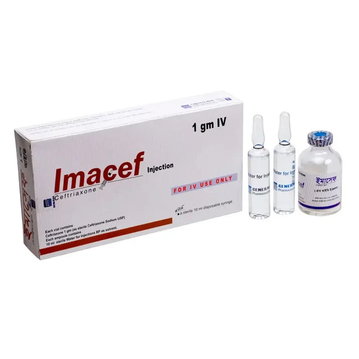 Pack Image: Imacef 1 gm Injection (1 gm vial)